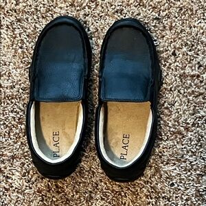 Children’s Place Kids Black Non-Marking Leather Shoes